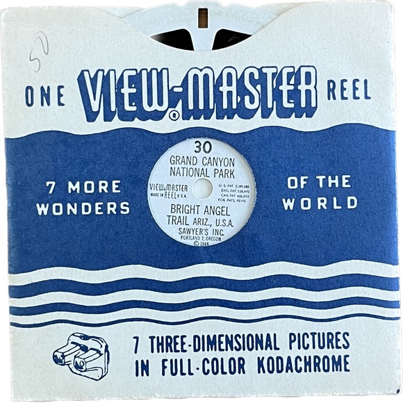 🎈2/$20 - VIEW-MASTER 30 GRAND CANYON NAT PARK. Bright Angel Trail, AZ, USA - Picture 2 of 3